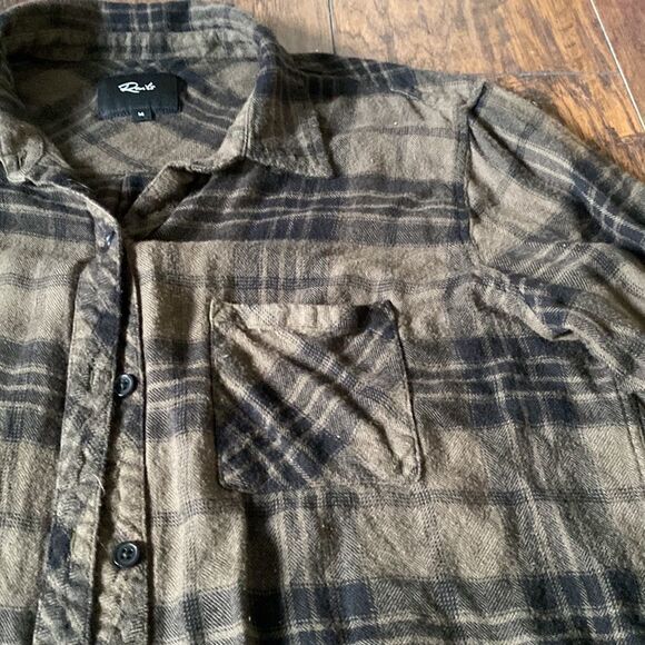 rails hunter plaid long sleeve shirt size M in GUC super soft - Picture 3 of 9
